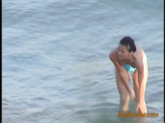 Pregnant Nudist Mom with her naked Family