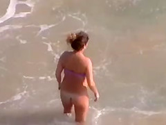 Nice thong voyeur of girl at PR beach