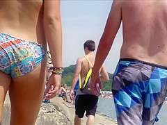 Candid Beach Bikini Ass Butt West Michigan Booty 10 with 5