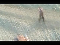 Voyeur on public beach. Oral sex