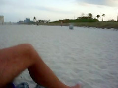 stroke and cum at beach