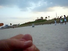 stroke and cum at beach