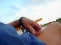 stroke and cum at beach