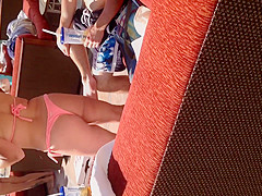 Nice Latin ass in thong bikini