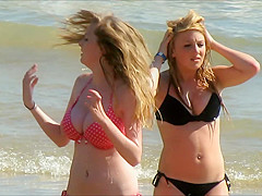 HUGE rack on bikini teen!