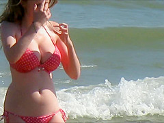 HUGE rack on bikini teen!