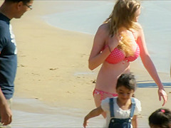 HUGE rack on bikini teen!