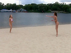 Nudist beach brings the best out of two hot teens