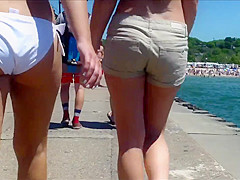 Candid Beach Bikini Butt Ass West Michigan Booty Hourglass