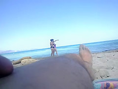 flashing beach at two matures