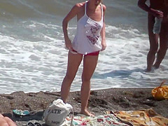 Voyeur. Nice Tits on public beach