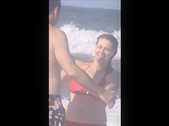 candid beach milf spy jiggly tits 20 see thru top