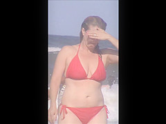 candid beach milf spy jiggly tits 20 see thru top