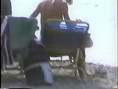 Beach candid topless from 1990