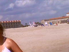 sexy oiled jiggly tits ass beach voyeur