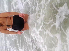 Latina BBW in the ocean 2