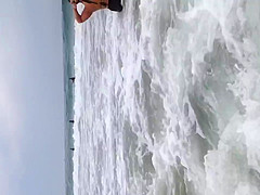 Latina BBW in the ocean 2