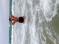 Latina BBW in the ocean 2