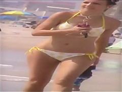 nice beach ass shot slow motion big booty jiggle