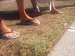 Candid Tatoo Foot in beach with sand - Feet 36