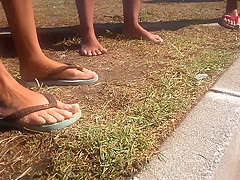 Candid Tatoo Foot in beach with sand - Feet 36