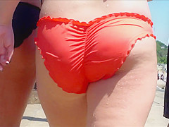 Candid Beach Bikini Ass Butt West Michigan Booty Wet