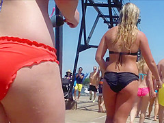 Candid Beach Bikini Ass Butt West Michigan Booty Wet