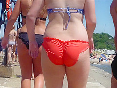 Candid Beach Bikini Ass Butt West Michigan Booty Wet