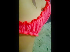 cute sexy girl in red bikini on the beach