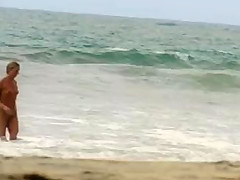 Nude mermaid on west coast nude beach
