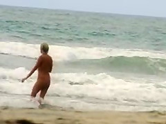 Nude mermaid on west coast nude beach