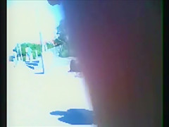 Blonde bitch at beach bikini ass horny upskirt spy voyeur
