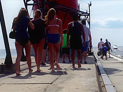Candid Beach Bikini Ass Butt West Michigan Hot Booty