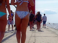 Candid Beach Bikini Ass Butt West Michigan Hot Booty