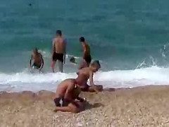 Two girls on the beach