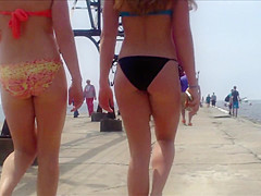 Candid Beach Bikini Ass Butt West Michigan Booty Red 10