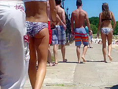 Candid Beach Bikini Butt Ass West Michigan Booty Killer