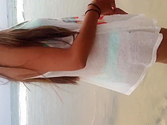 Nice Latina booty on beach