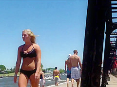 Candid Beach Bikini Butt Ass West Michigan Booty Epic Hairy