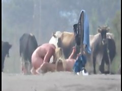 Mature bitch on the beach