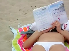 Beach bikini cameltoe