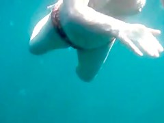 Beautiful breasts under water!