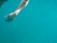 Beautiful breasts under water!