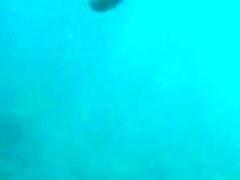 Beautiful breasts under water!