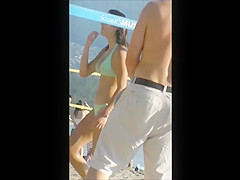 Candid Super Hot Chicks playing Beach Volleyball