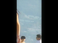 Candid Super Hot Chicks playing Beach Volleyball