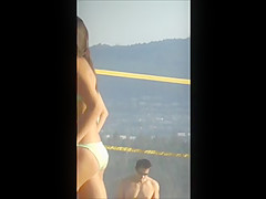 Candid Super Hot Chicks playing Beach Volleyball