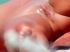 pussy on a greek beach