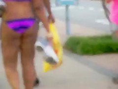 Chubby Black Beach Butt slut in Bikinni