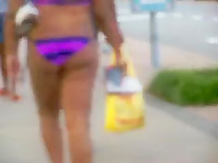 Chubby Black Beach Butt slut in Bikinni